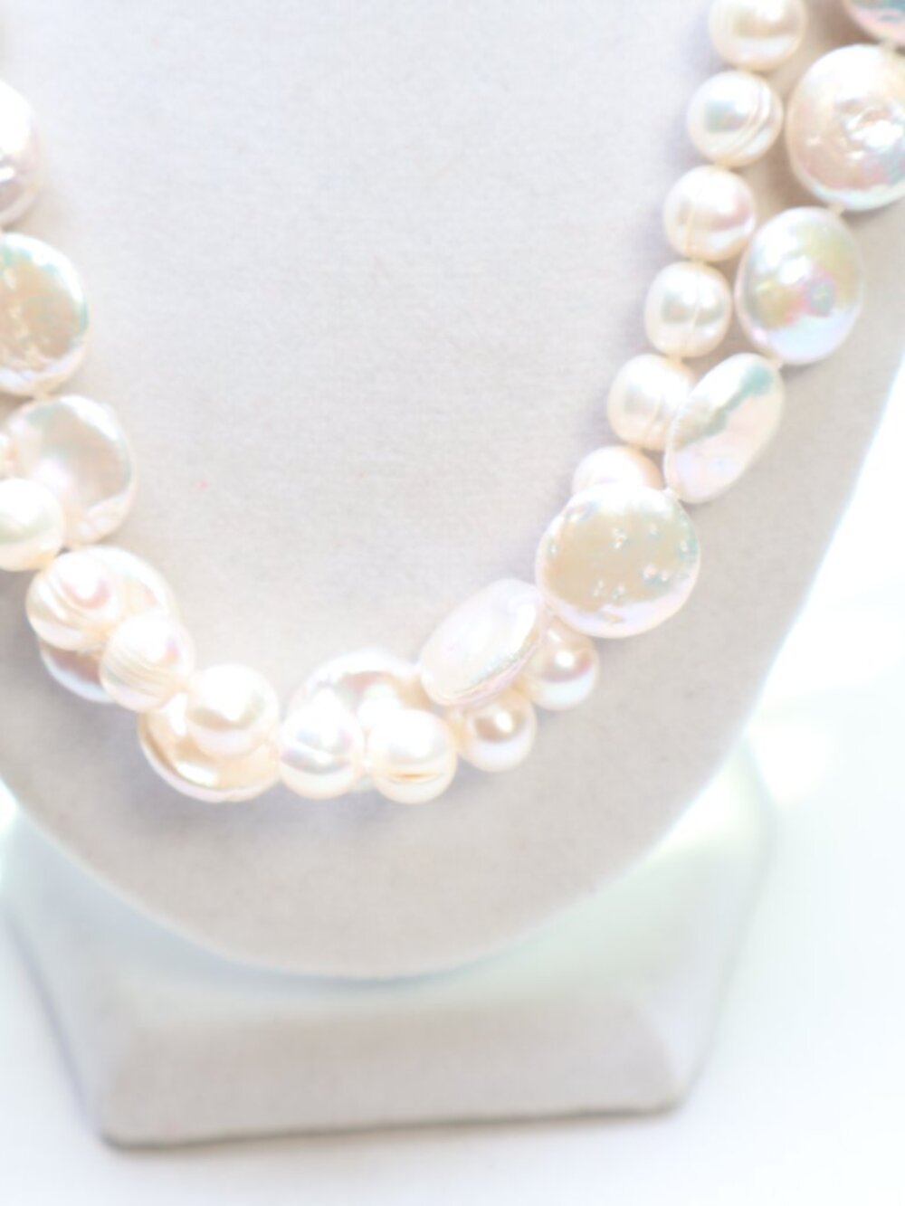 Pearly Girls .925 Sterling Silver Double Strand Pearl Necklace $229 - Picture 3 of 5